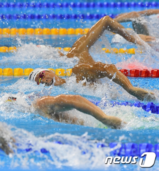 자유형 400m 결선 진출에 실패한 박태환. /사진=뉴스1