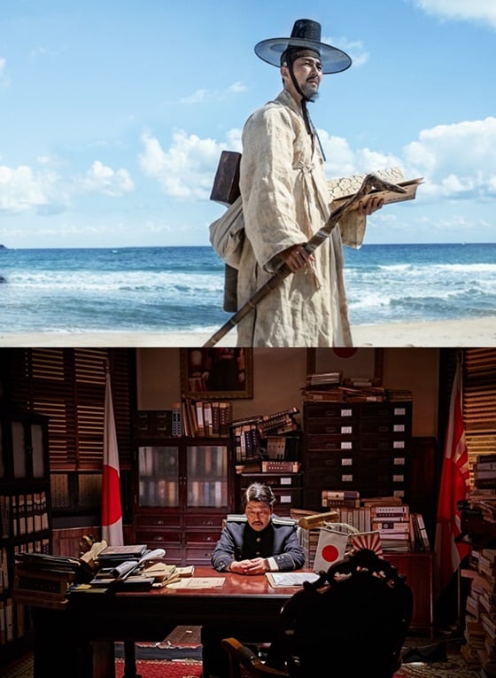 '고산자, 대동여지도'(위)와 '밀정' /사진=스틸 컷