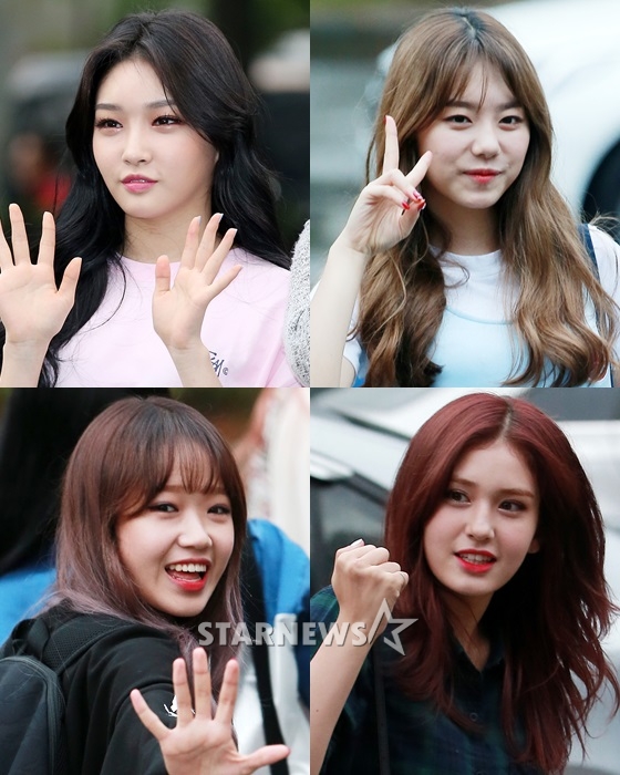 아이오아이 김청하, 김소혜, 전소미, 최유정(왼쪽 위부터 시계방향)