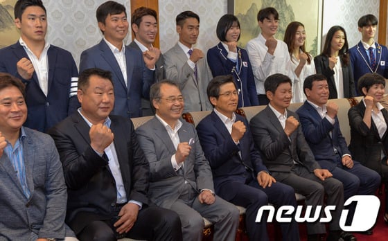 리우올림픽 격려 간담회를 실시한 황교안 총리 /사진=뉴스1