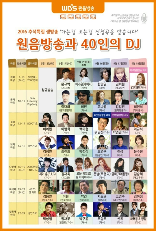 원음방송이 추석 특집 생방송 신청곡을 받는다. /사진=원음방송 제공