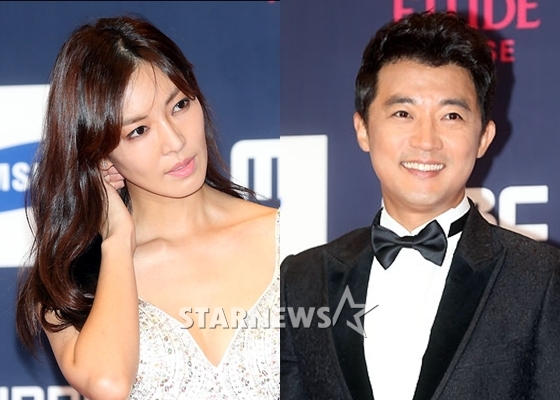 배우 김소연(왼쪽)과 안재욱/사진=임성균 기자