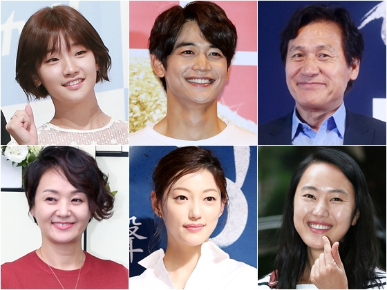 사진 왼쪽 위부터 시계방향으로 박소담, 최민호, 안성기, 윤진서, 이엘, 배종옥 / 사진=스타뉴스