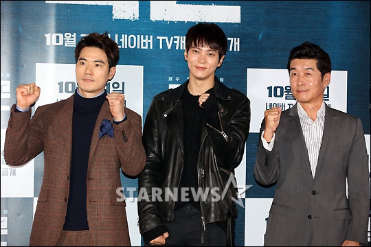 '특근'의 김강우 주원 김상중 / 사진=임성균 기자