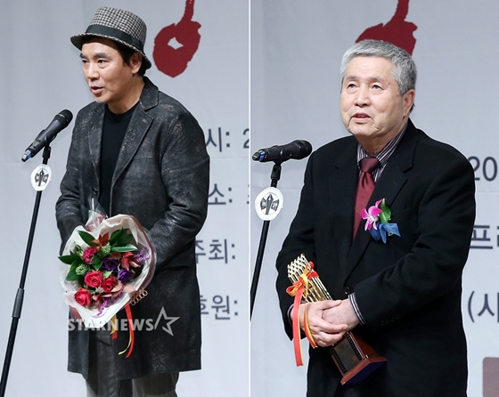 김지운 감독과 임권택 감독 / 사진=김휘선 인턴기자