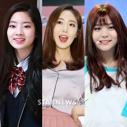 트와이스 다현과 및 여자친구 신비 엄지(왼쪽부터) / 사진=스타뉴스