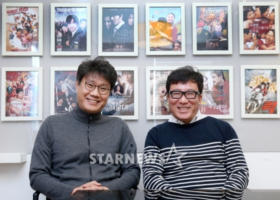 'JK필름' 윤제균 감독(사진 오른쪽)과 길영민 대표 / 사진=스타뉴스