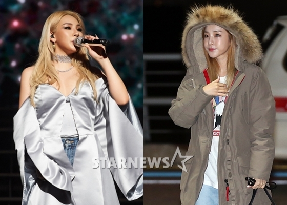 / 씨엘(왼쪽, 사진제공=YG엔터테인먼트)과 산다라박(사진=스타뉴스)