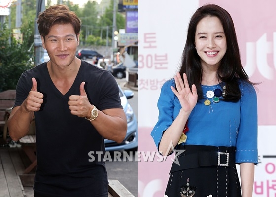 가수 김종국과 배우 송지효