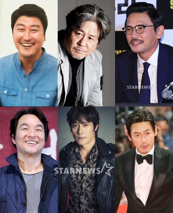 (왼쪽 위부터 시계방향) 송강호, 최민식, 황정민, 설경구, 이병헌, 한석규 / 사진=스타뉴스, CJ엔터테인먼트