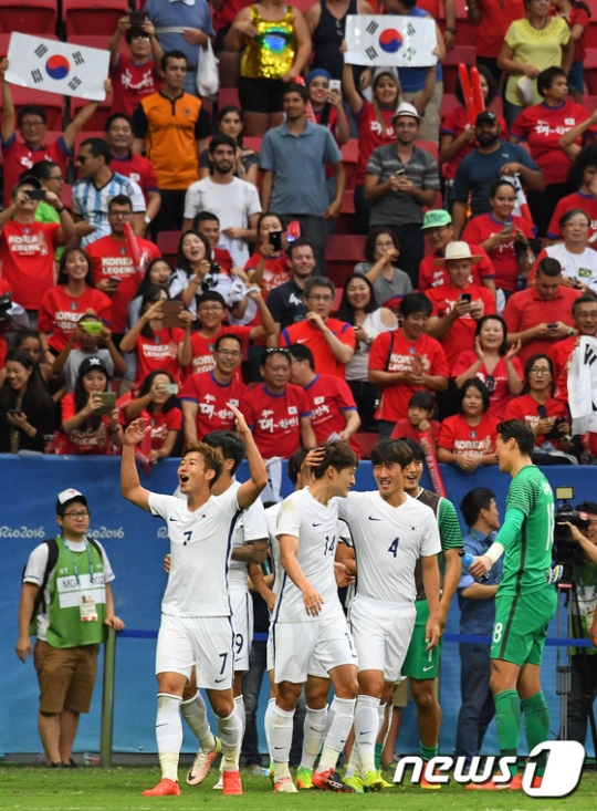 한국 올림픽 축구 대표팀. /사진=뉴스1