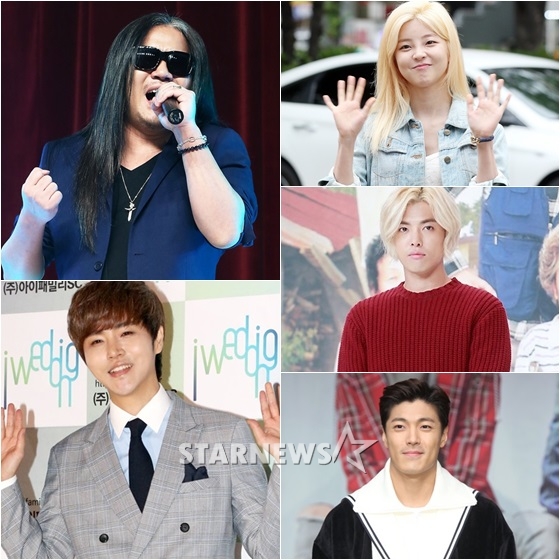 박완규(왼쪽 위부터 시계방향), 혜이니, 강남, 이재윤, 정동하 / 사진=스타뉴스