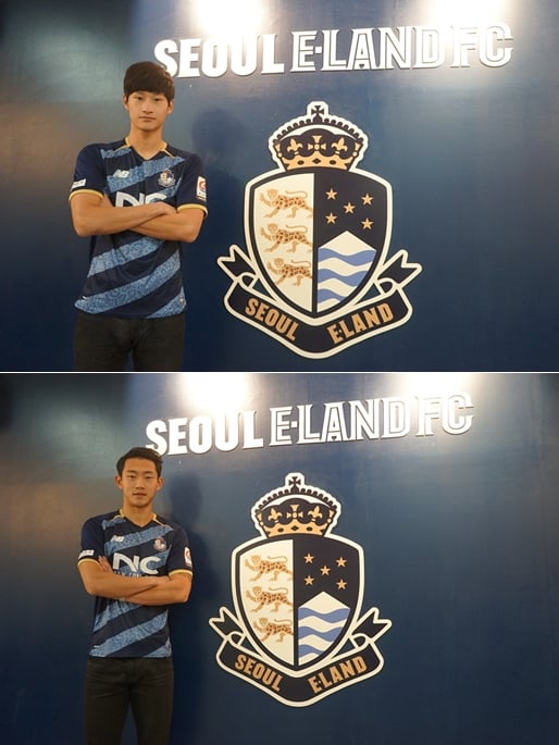 김희원(위)과 김연수. /사진=서울이랜드FC 제공