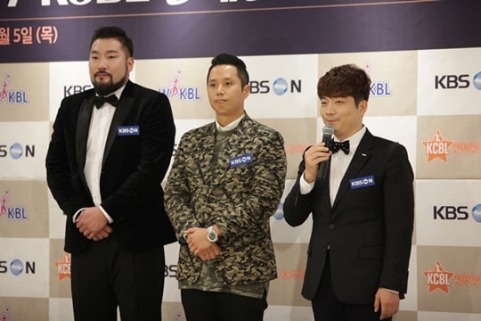 연예인 농구리그 해설진. 좌측부터 박광재, 전환규, 김재욱. /사진=KBS N SPORTS 제공