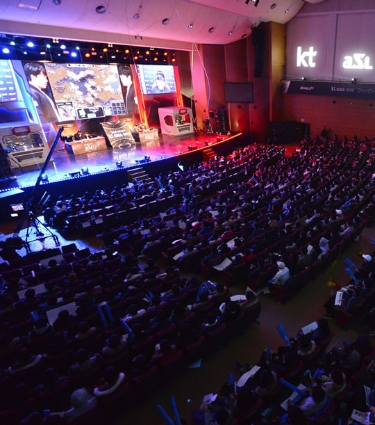ASL 시즌2 결승전이 펼쳐진 연세대 대강당의 모습. /사진=아프리카TV 제공