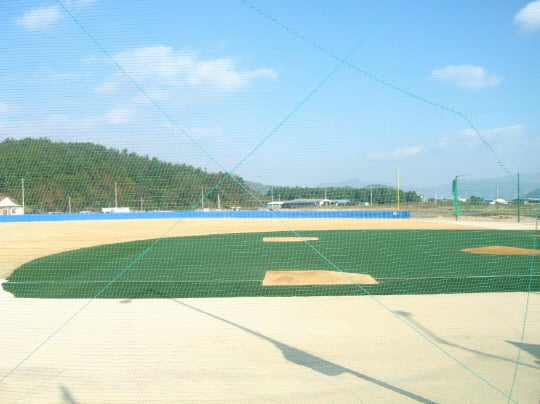 3루에서 바라본 강진베이스볼파크의 허구연필드