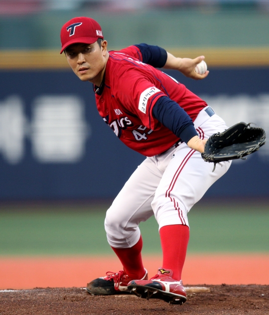 KIA 타이거즈 시절의 김병현. /사진=KIA타이거즈 제공
