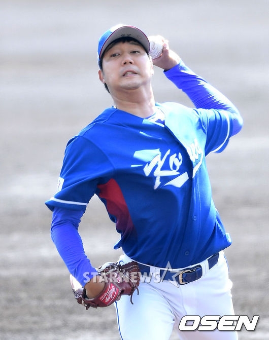 선발로 나서 3이닝 퍼펙트 피칭을 펼친 장원준.