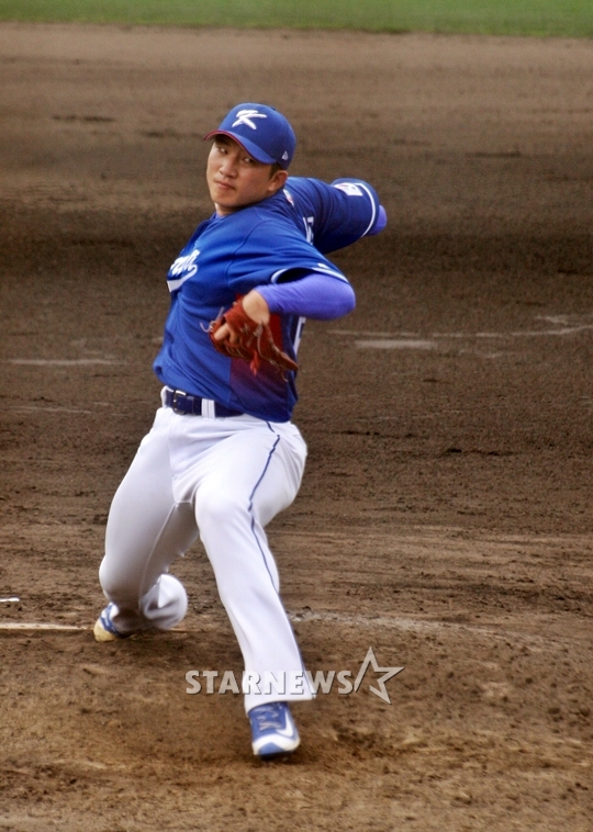 22일 역투하는 장시환. /사진=김우종 기자