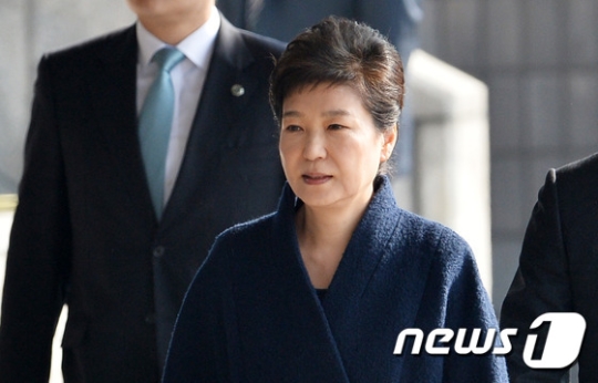 검찰에 출석한 박근혜 전 대통령./사진=뉴스1