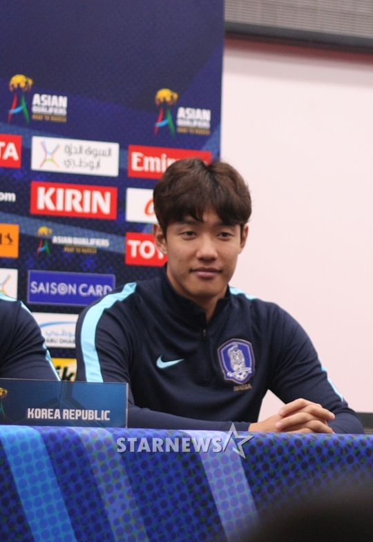 22일 기자회견에 임한 홍정호. /사진=김우종 기자