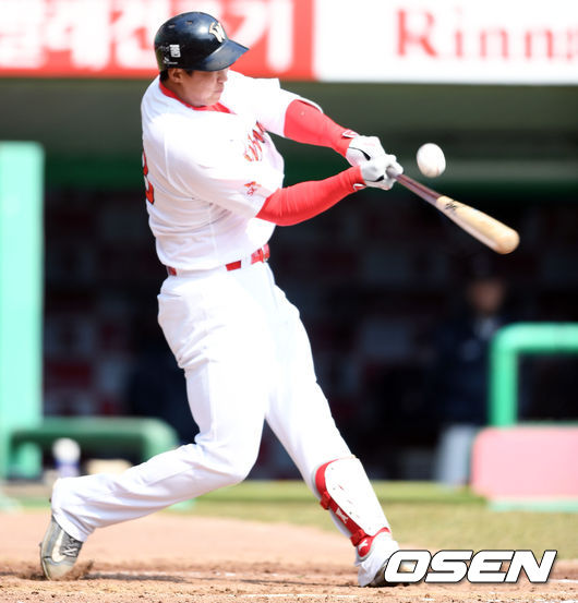 결승타를 기록한 SK 김동엽