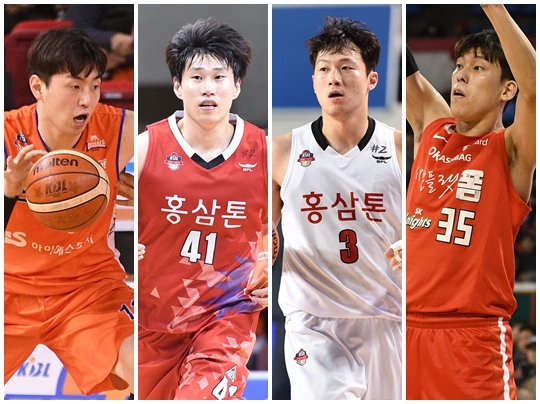 강상재, 오세근, 이정현, 최준용(왼쪽부터). /사진=KBL