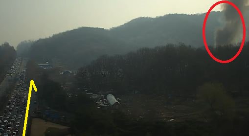 화재 현장 /사진=서울시 교통정보과 트위터 캡처