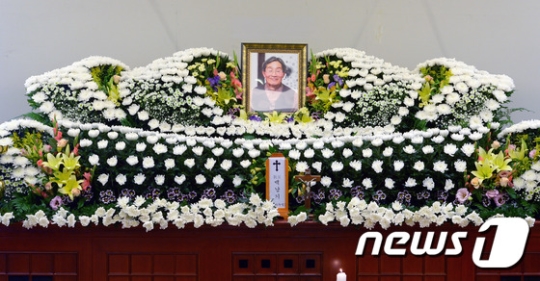 서울대병원 장례식장에 마련됐던 백남기 농민의 빈소 /사진=뉴스1