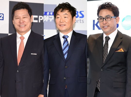 MBC스포츠플러스 허구연 위원-SBS스포츠 이순철 위원-KBSN스포츠 이용철 위원. /사진=OSEN