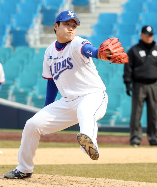 2일 KIA전에서 2이닝 무실점으로 좋았던 김승현. /사진=삼성 라이온즈 제공