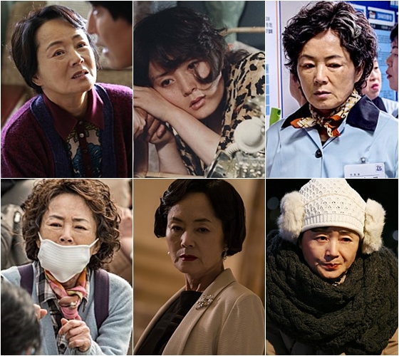 영화 속 고 김영애 / 사진 왼쪽 위부터 시계방향으로 '변호인', '깊은 밤 갑자기', '카트', '애자', '특별수사:사형수의 편지', '판도라' 스틸컷