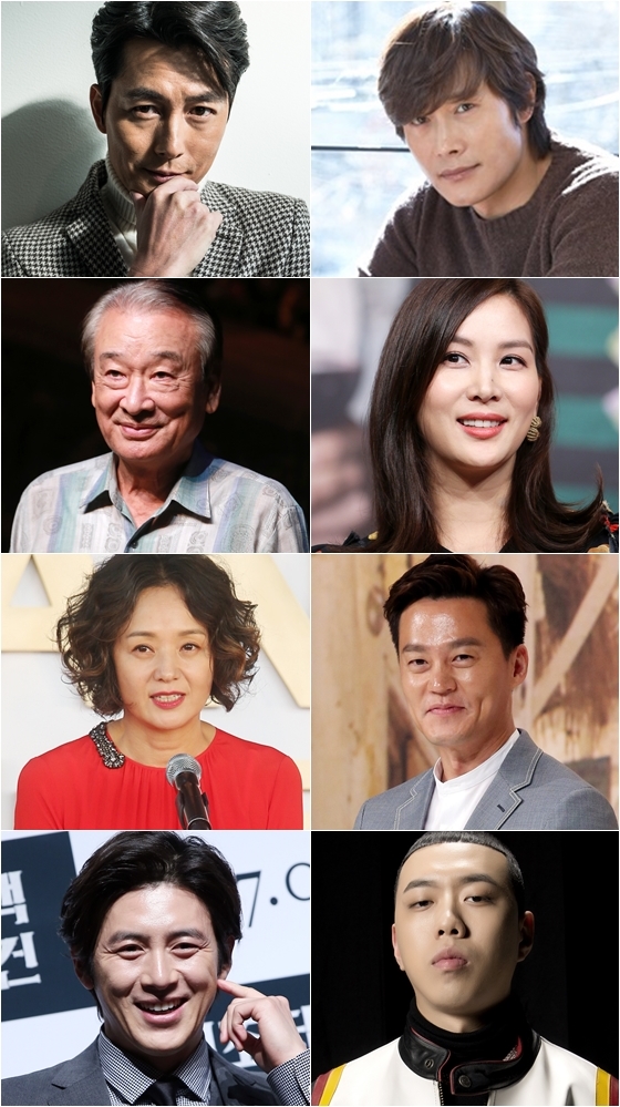정우성 이병헌 이순재 고소영 배종옥 이서진 고수 비와이 / 사진=스타뉴스, 쇼박스, 워너브더러더스코리아, MNC레코즈