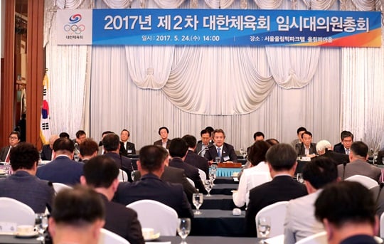 대한체육회 제2차 임시대의원총회 사진. /사진=대한체육회 제공