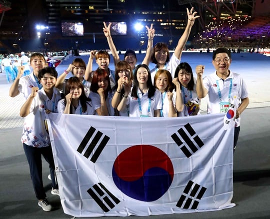 타이페이 유니버시아드 개회식에 참석한 대한민구 선수들. /사진=대한체육회 제공