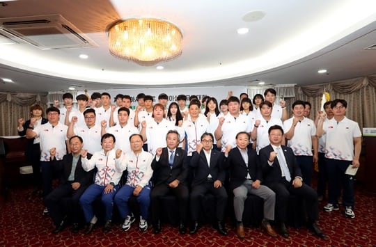 제5회 아시가바트 아시아실내무도대회 결단식이 열렸다. /사진=대한체육회 제공