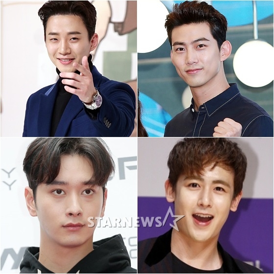 2PM 멤버 준호(왼쪽부터 시계방향), 택연, 닉쿤, 찬성 /사진=스타뉴스