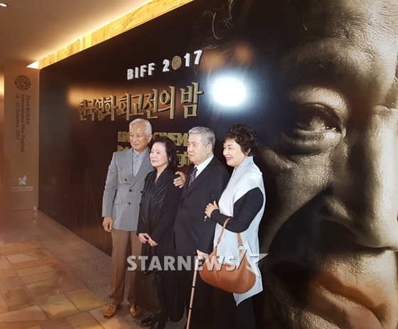 신성일, 윤정희, 임권택 감독, 채령 / 사진=스타뉴스