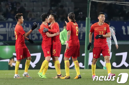 16일 북한 응원단 모습 /사진=뉴스1