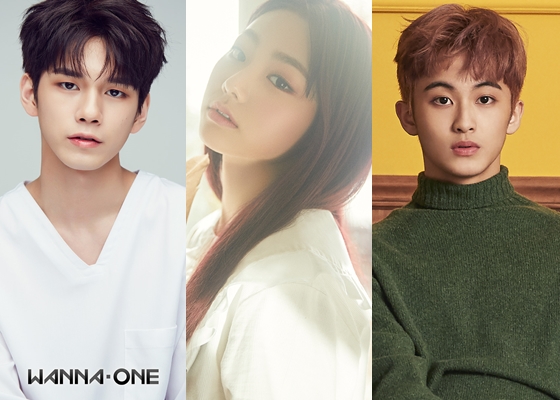 워너원 옹성우, 구구단 미나, NCT 마크/사진제공=MBC