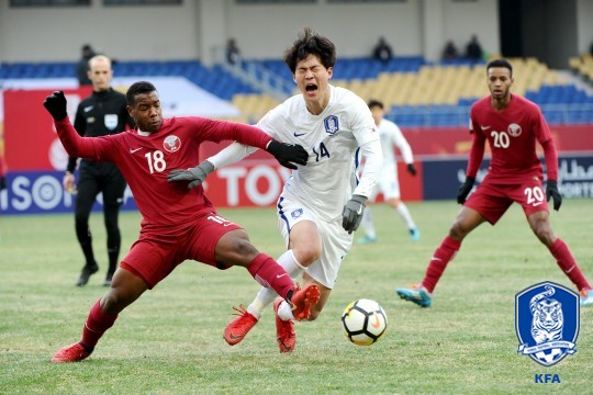 한국-카타르전 모습 /사진=대한축구협회 제공