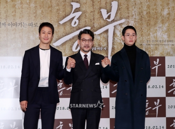 영화 '흥부'의 정우 정진영 정해인 / 사진=김휘선 기자
