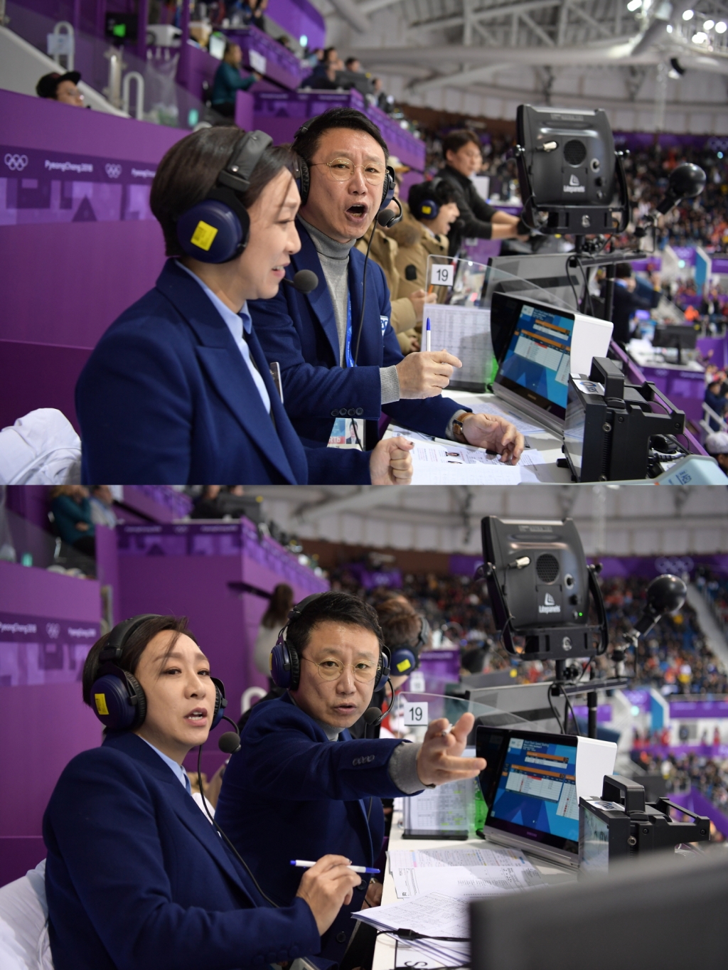 전이경 해설위원과 배기완 캐스터 /사진=SBS 제공