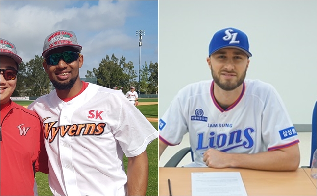 새롭게 KBO 리그를 밟은 외국인 투수 가운데 가장 많은 금액을 받는 SK 앙헬 산체스(왼쪽)과 삼성 팀 아델만. /사진=SK, 삼성 제공