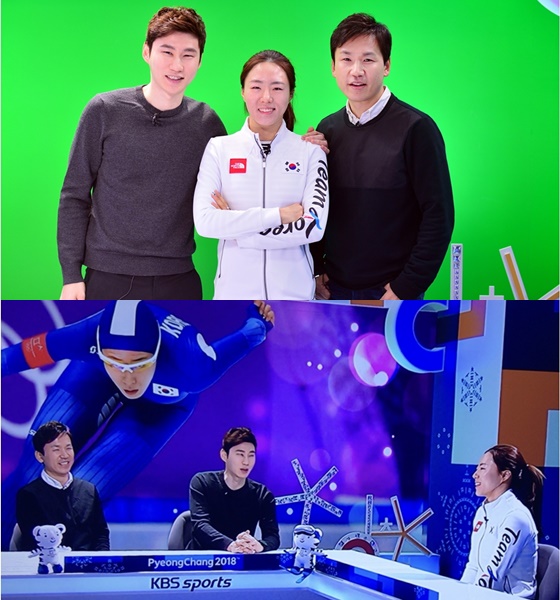 이강석 해설위원, 이상화 선수, 이광용 아나운서(왼쪽부터) /사진=KBS