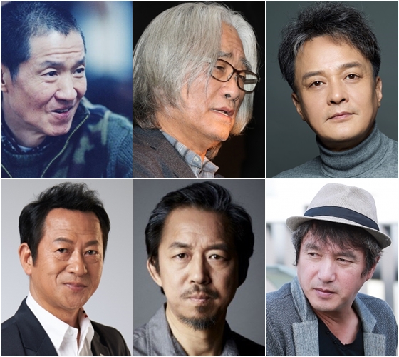 사진 왼쪽 위부터 시계방향으로 오태석, 이윤택, 조민기, 조재현, 한명구, 최일화 / 사진=스타뉴스,남산골한옥마을,DSB엔터테인먼트,윌엔터테인먼트,신시컴퍼니