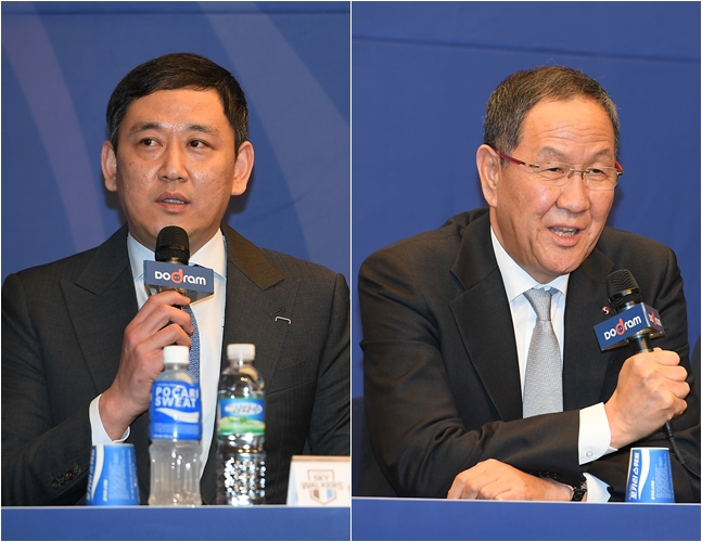 현대캐피탈 최태웅 감독(왼쪽)과 대한항공 박기원 감독 / 사진제공=KOVO
