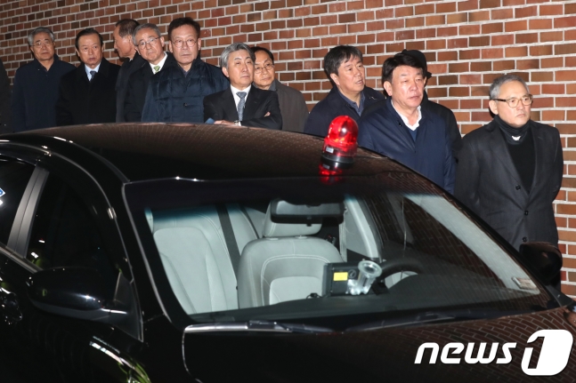 유인촌 전 장관을 비롯해 이명박 전 대통령의 측근들. /사진=뉴스1
