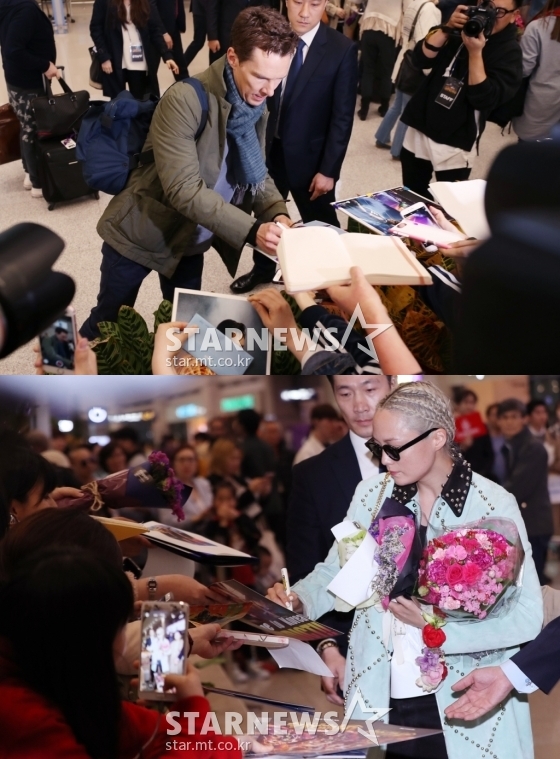 베네딕트 컴버배치, 폼 클레멘티에프/사진=김휘선 기자