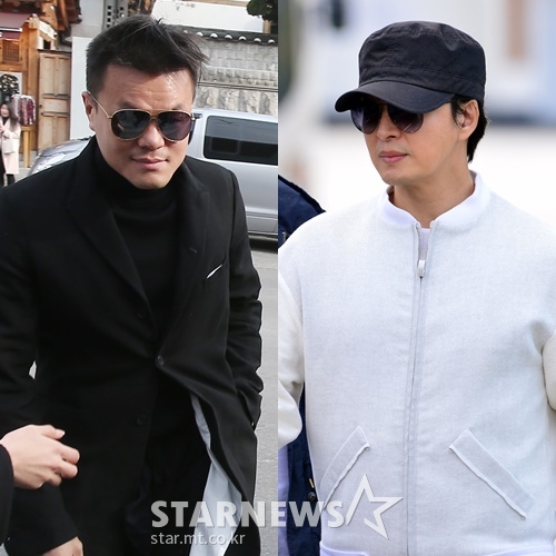 (왼쪽부터) 박진영, 배용준 /사진=스타뉴스
